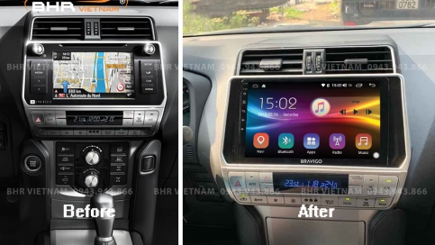 Màn hình DVD Android liền camera 360 xe Toyota Land Cruiser Prado 2017 - nay | Bravigo Ultimate (6G+128G)  